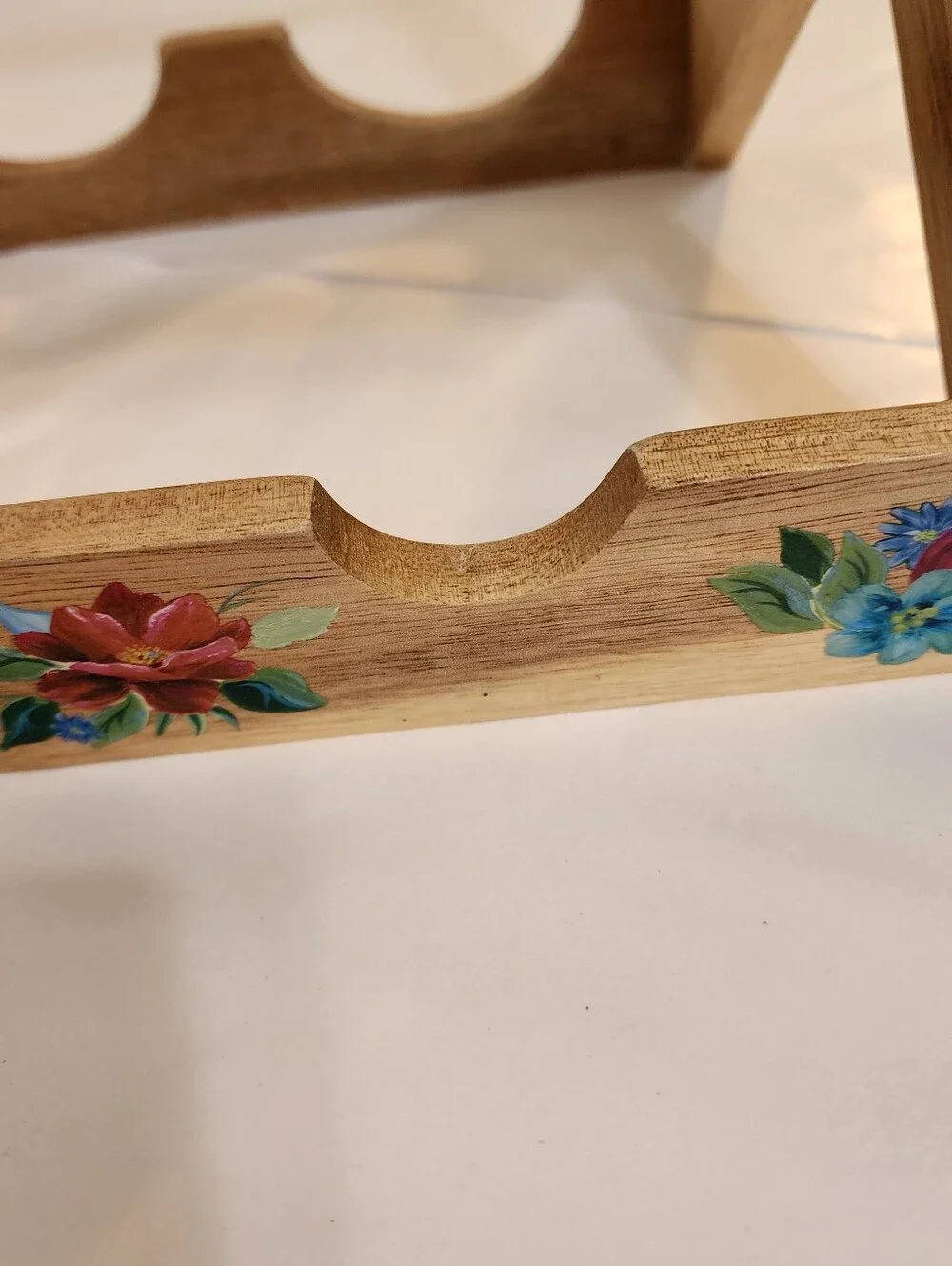 Pioneer Woman Acacia Wood Folding Wine Rack Spring Bouquet 14” Collapsing 14